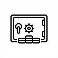 Black line icon pos proof of stake vector