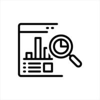 Black line icon analystics vector