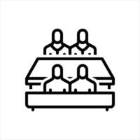 Black line icon assembly vector