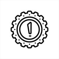 Black line icon risk vector