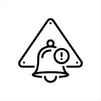 Black line icon alert vector