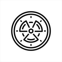 Black line icon toxic vector