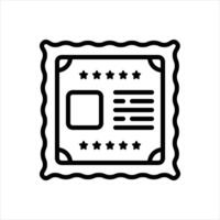 Black line icon stamp vector