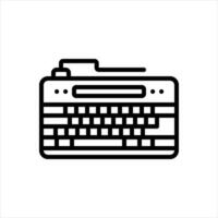 Black line icon keyboard vector