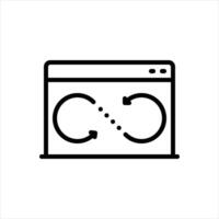 Black line icon sync vector