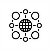 Black icon networking vector