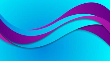 Blue and violet waves minimal abstract elegant background vector