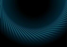 Blue minimal round glowing lines abstract futuristic tech background vector