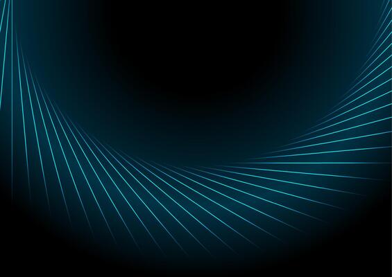 Blue minimal round glowing lines abstract futuristic tech background