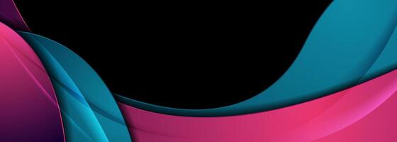 Blue and purple glossy waves minimal abstract elegant background vector