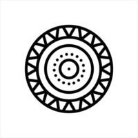 Black line icon viewer vector