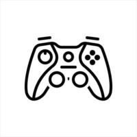 Black line icon gamepad vector
