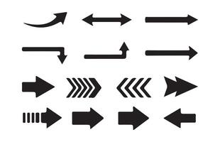 Arrow Icons Pack. Down, Left, and Right Navigation vector