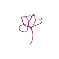 pink abstract flower symbol vector