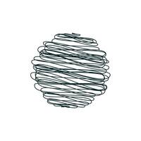 Hsnd drawn shape pen curl vector