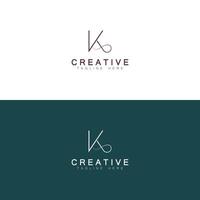 KA AK K AND A Abstract initial monogram letter alphabet logo design vector