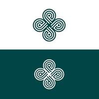 Geometric company ornament logo design vector