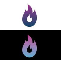 Fire logo gradient symbol vector