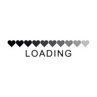 Loading icon love heart symbol vector