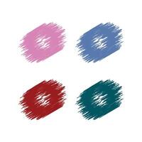abstract colored shapes hand drawn marker set vector