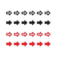 Line with arrows set vector