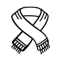 A simple illustration of a scarf with a crossed design. The scarf is depicted in a minimalist style, emphasizing its texture and shape. vector