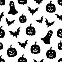 Halloween seamless pattern illustration by bats vector