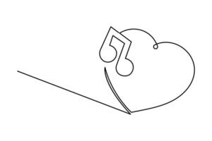 Isolated minimalist music icon with one line drawing concept vector