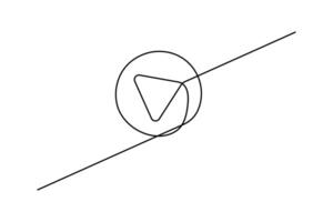 Music symbol drawing in simple continuous line minimalist form vector