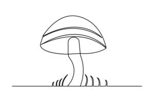 Simple mushroom icon with hand drawn look vector
