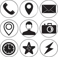 Line Icons Collection for UI Design Minimal Style vector
