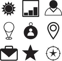Minimalist Icons Set for Web and App Design vector
