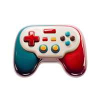 retro estilo jogos controlador ilustração com vermelho e azul em transparente fundo png