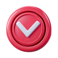 Red circle with white checkmark icon on transparent background red contains png