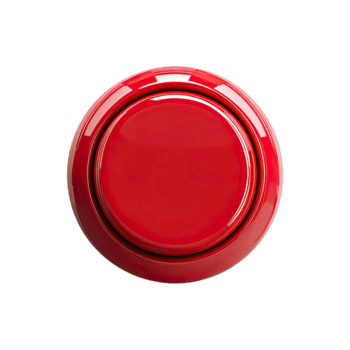 brillante rojo redondo botón aislado en transparente antecedentes para diseño utilizar png