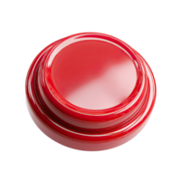 Shiny Red Button with Layers on Transparent Background for Graphic Design png