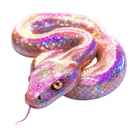 a snake with a pink and purple color scheme png