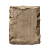 Ancient clay stone tablet with cuneiform script for historical analysis and research png
