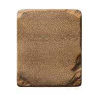 Ancient rectangular clay stone tablet for cuneiform writing - historical artifact for educational and display purposes png