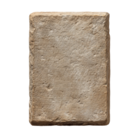 Ancient blank rectangular clay tablet for cuneiform writing historical artifact design png