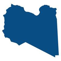 Libya map. Map of Libya in blue color vector