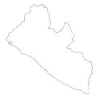 Liberia map. Map of Liberia in white color vector