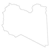 Libya map. Map of Libya in white color vector