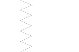 Bahrain flag outline with black and white color. vector