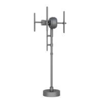3D Render of Abstract Grey Technological Communication Tower Structure Transparent Background Isolated png