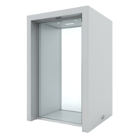 3D Render of Modern White Booth Structure with Transparent Background File png