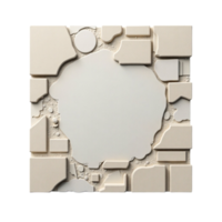 Abstract white 3D geometric and organic shapes relief texture background element png