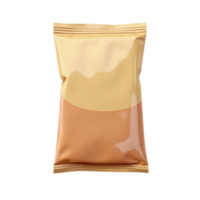 Blank flexible snack bag mockup on a transparent background ready for product design and branding png