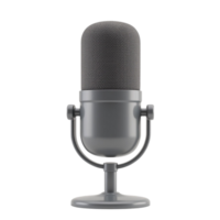 Classic Retro Studio Microphone on Transparent Background for Recording or Broadcast Use png