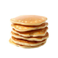 Delicious Stack of Golden Pancakes on a Transparent Background Ready for Syrup png